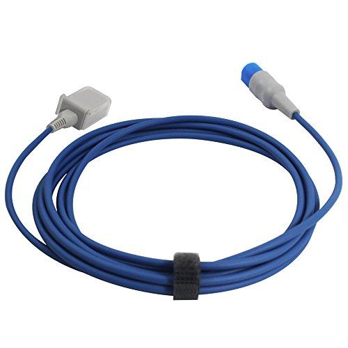 sino-k Medical Sino-k Compatible for HP Philips M1943AL SpO2 Extension Cable Pulse Sensor 8 Pin 7.2 ft FDA/CE Approved