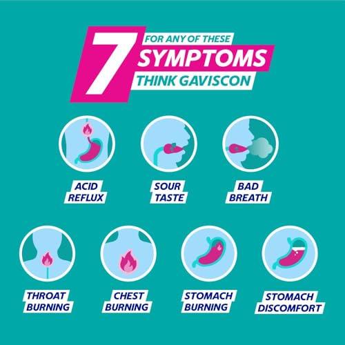 Gaviscon Gaviscon Double Action Aniseed Liquid 600 ml - Heartburn & Indigestion Relief, Stomach Acid & Reflux Solution, Pregnancy Safe, Lasts Up to 4 Hours, Antacid for Digestion