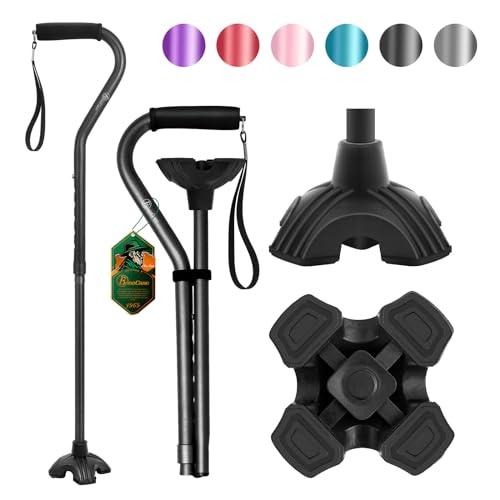 BeneCane BeneCane Walking Cane Adjustable Cane with Offset Soft Cushioned Handle for Men & Women Lightweight Comfortable Extra Stability Base Mobility Aid for Men Women and Seniors