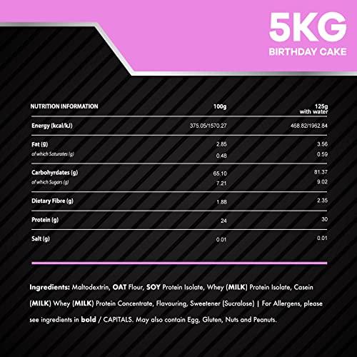 The Bulk Protein Company The Bulk Protein Company, SERIOUS Gainz - Whey Protein Powder - Weight Gain, Mass Gainer - 30g Protein Powders (Birthday Cake, 5kg)