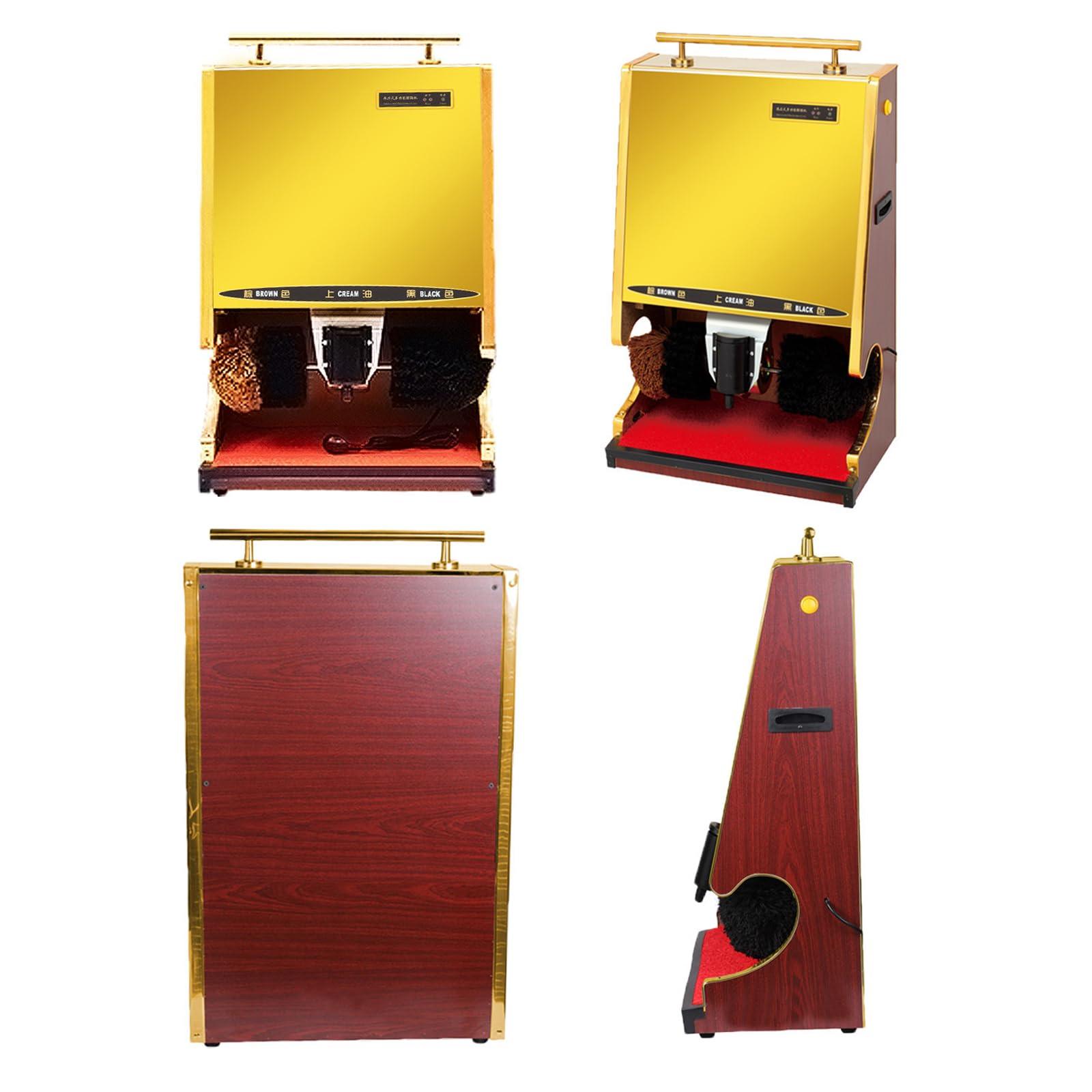 OmePS OmePS Electric Shoe Shine Machine, Automaticl Induction Shoe Polishing Machine, Automatic Shoe Shine Electric Shoe Brush, Stainless Steel Shoeshine Machine, Commercial Lobby Hotel Electtric, Vertical