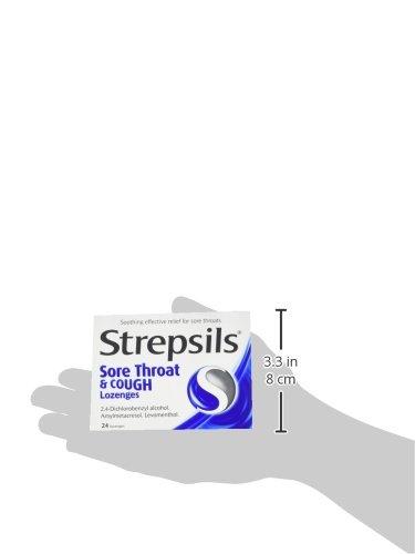 Strepsils Strepsils Sore Throat & Cough Lozenges, 24s, Gluten Free, Sore Throat and Dry Cough Relief, Fights Infection, Works in 5 Mins (Pack of 3)