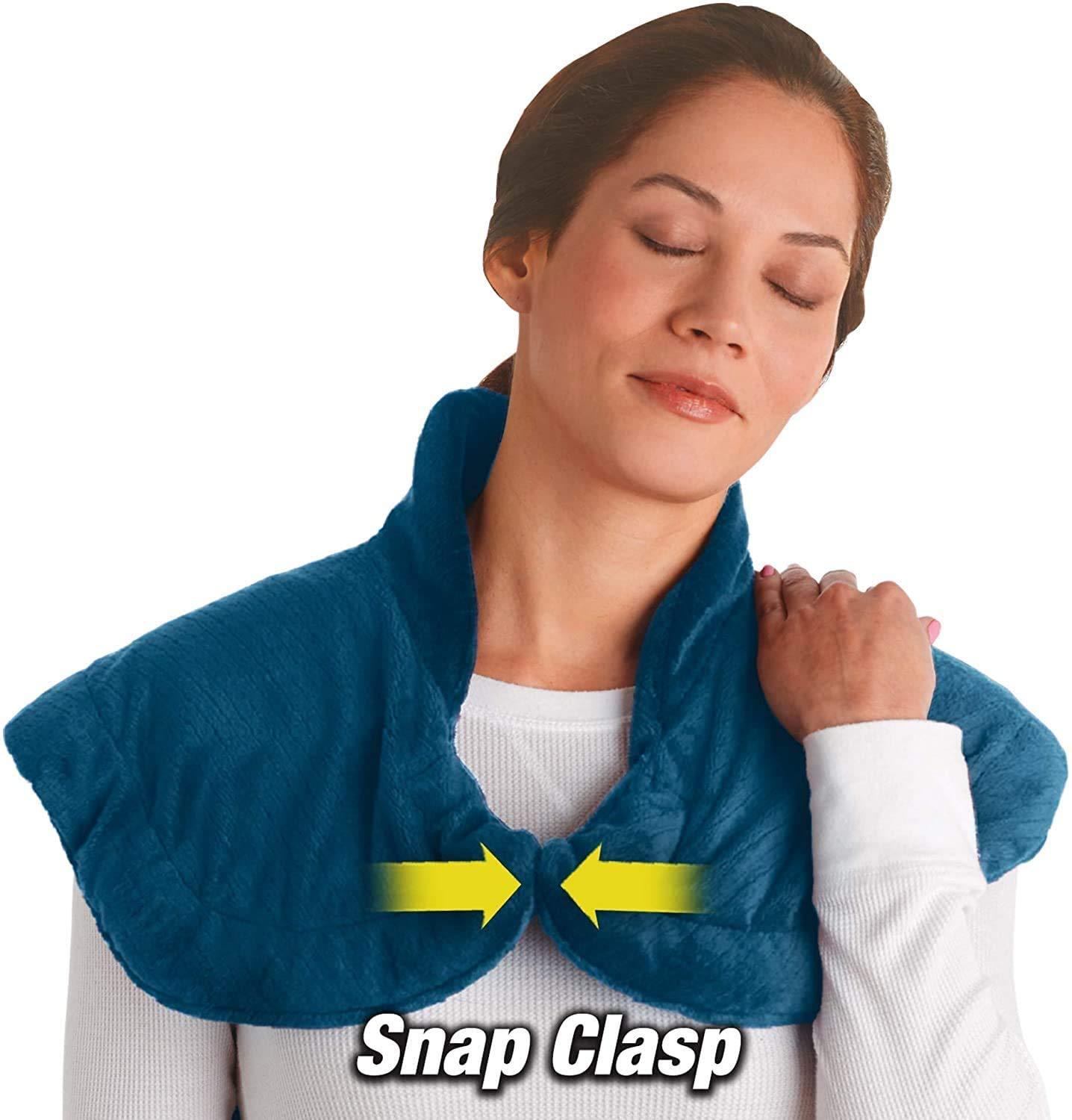 HSRG Relief Massaging Heat Wrap, Electric Massage Heating Pad, with 4 Massage Setting, Fast-Heating Technology, Uniform Heat Distribution, for Back Neck and Shoulders Pain Relief