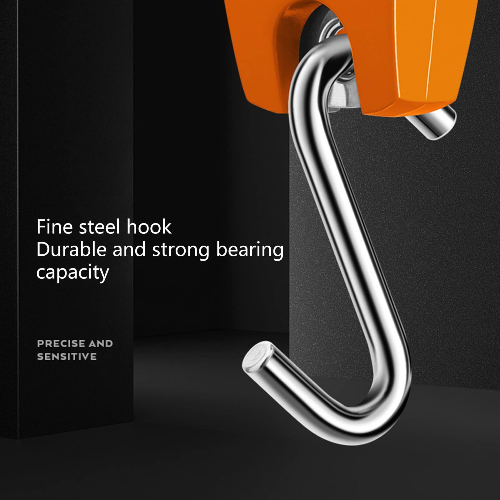 MULAIDI 660lb Digital Hanging Scale Hand-held 300Kg Crane-Scale with Hooks for Farm Hunting Fishing Outdoor Digital Hanging Scale 660lb for Weighing