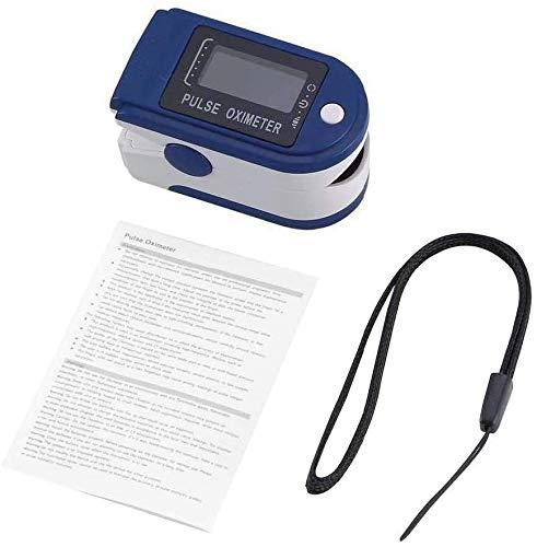 YNR Finger Pulse Oximeter Digital Thermometer LED Display Oxygen Saturation Monitor, Pulse Oxymeter Finger Adult Child, Heart Rate Monitor, Test for Sp02 Blood Oxygen Concentration (Includes Batteries)
