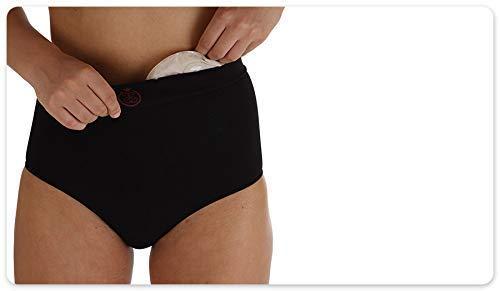 Comfizz.. Comfizz Womens Ostomy/Hernia/Post Surgery Support Briefs - High Waist - Level 2 Medium Support (L/XL, Black)
