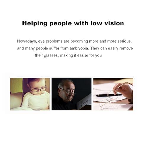 Generic Digital Magnifying Glass for Seniors and Visually Impaired - Electronic Magnifier with 19 Color Modes for Reading Newspaper - Low Vision Aid, White