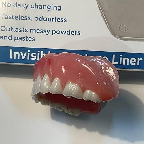 Denturecare Clear Comfort Denture Liner - Secure Fit - No Hassles Application - Long-Lasting Denture Adhesives - Easy to Maintain Cushion Comfort Denture Liner