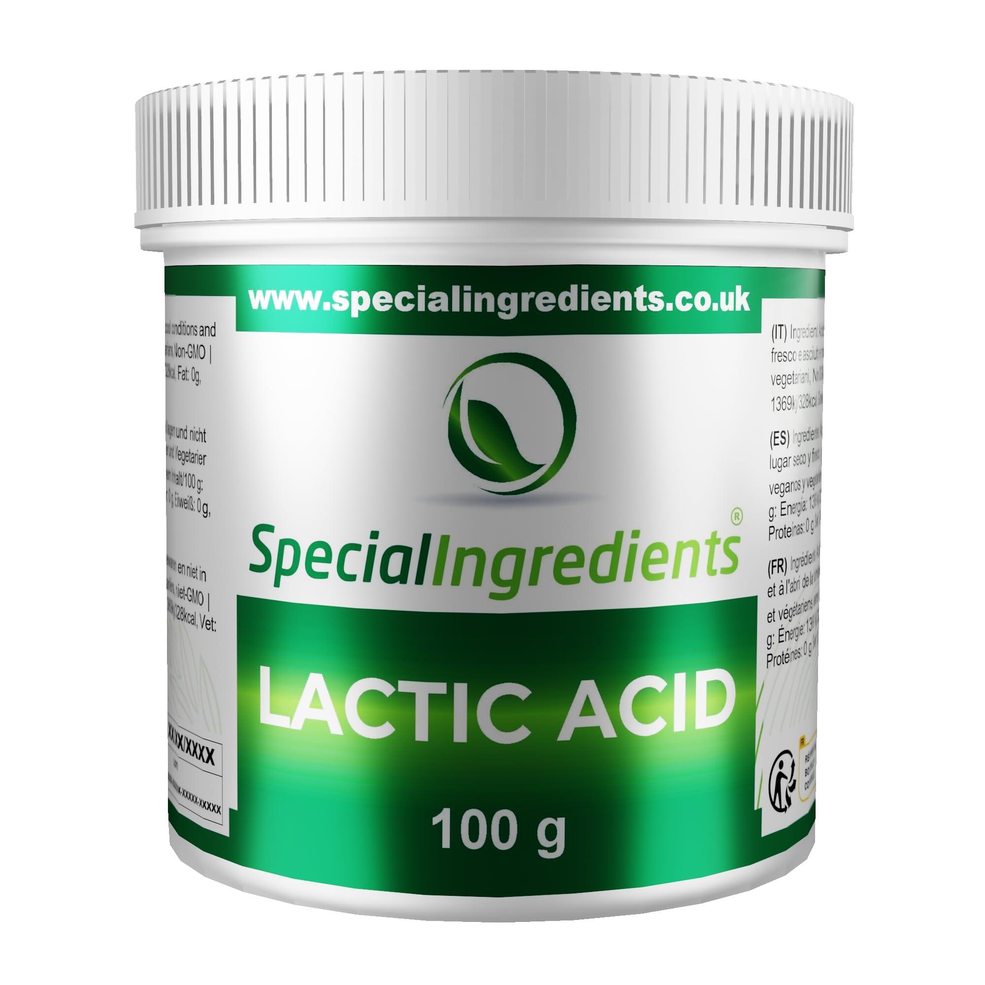 SPECIAL INGREDIENTS Special Ingredients Lactic Acid Powder 100g - Vegan Friendly Ideal for Vegan Cheese and Butter, Non-GMO - Recyclable Container