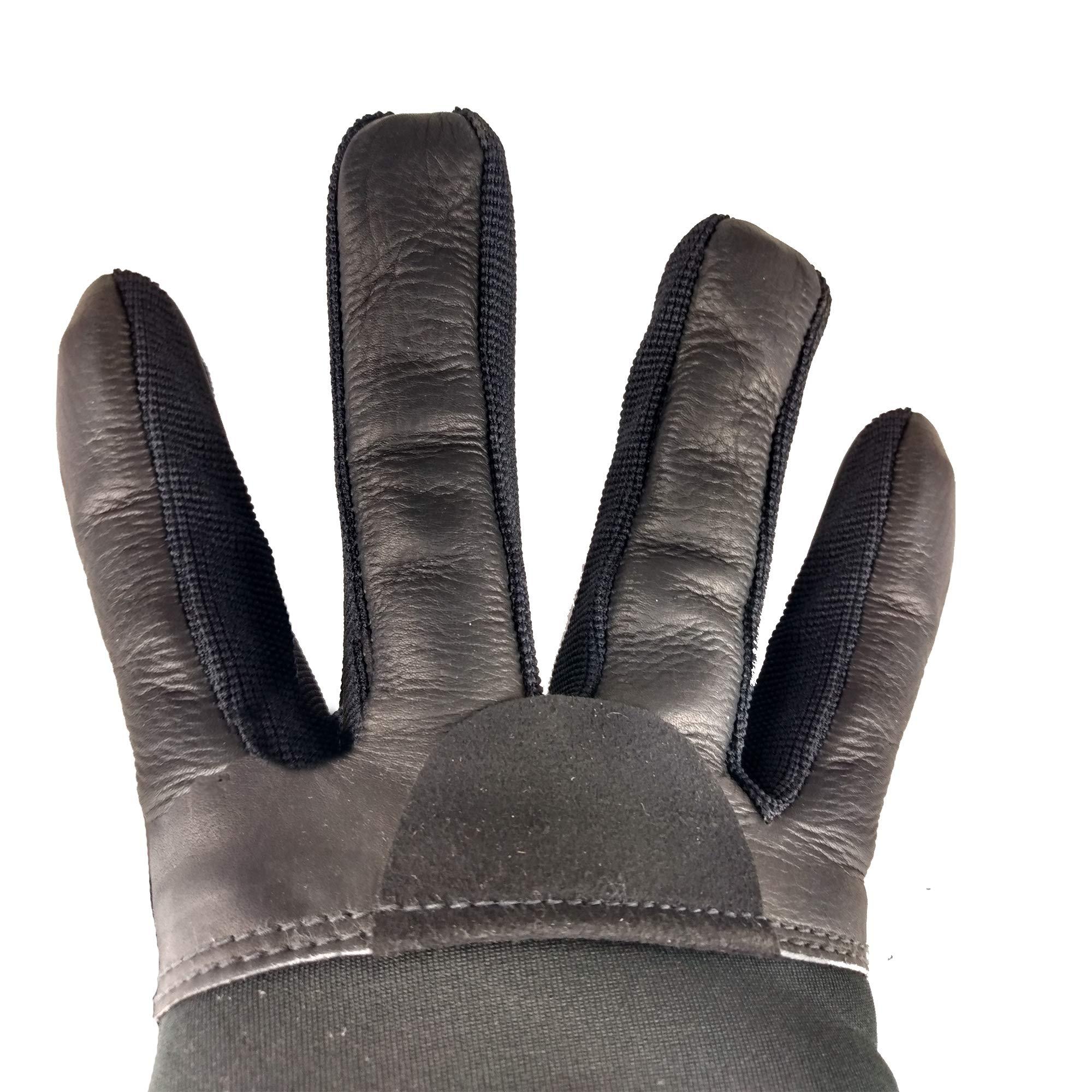 Globaleather Globaleather SureGrip Full Finger Wheelchair Gloves - Black (XXXX Large) - Hardwearing, Padded Breathable Leather, Rubberised Palm for Great Grip, Comfort & Durability