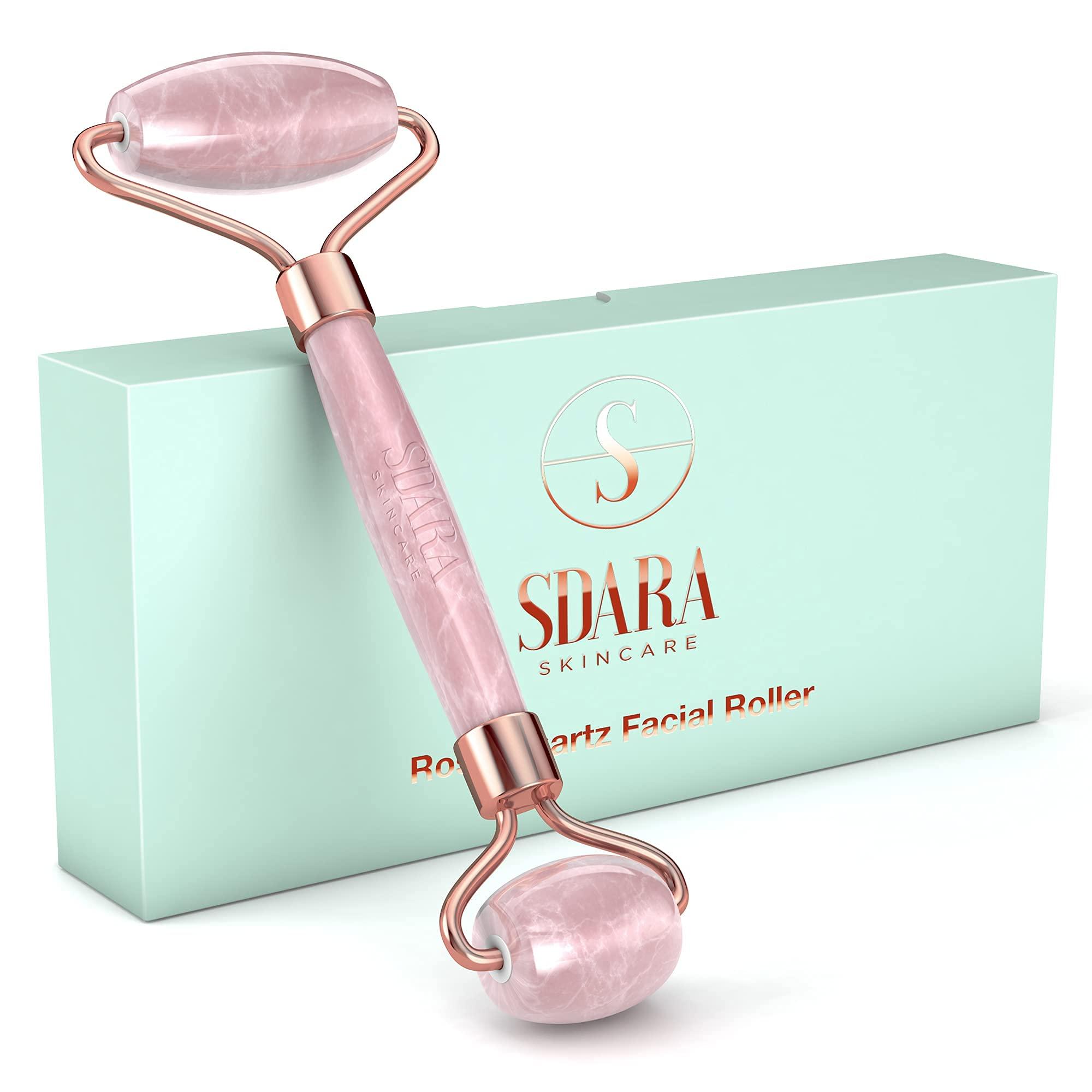 Sdara Skincare Sdara Skincare Face Roller - Rose Quartz Relaxing Massager - Facial Tool Alternative to Jade Roller