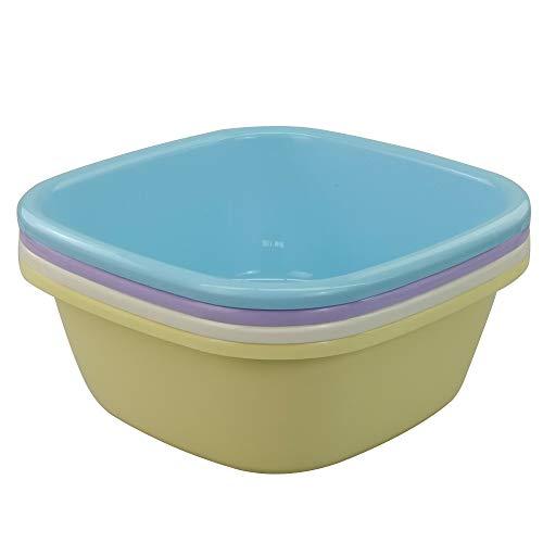 Dynko Dynko Colored Washing Up Bowl, Plastic Square Washing Up Bowls, Set of 4