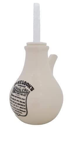 thelabwarehouse Dr Nelsons Improved Inhaler, Vocal Steamer White, Complete with Mouthpiece, Large Size : 1000ml