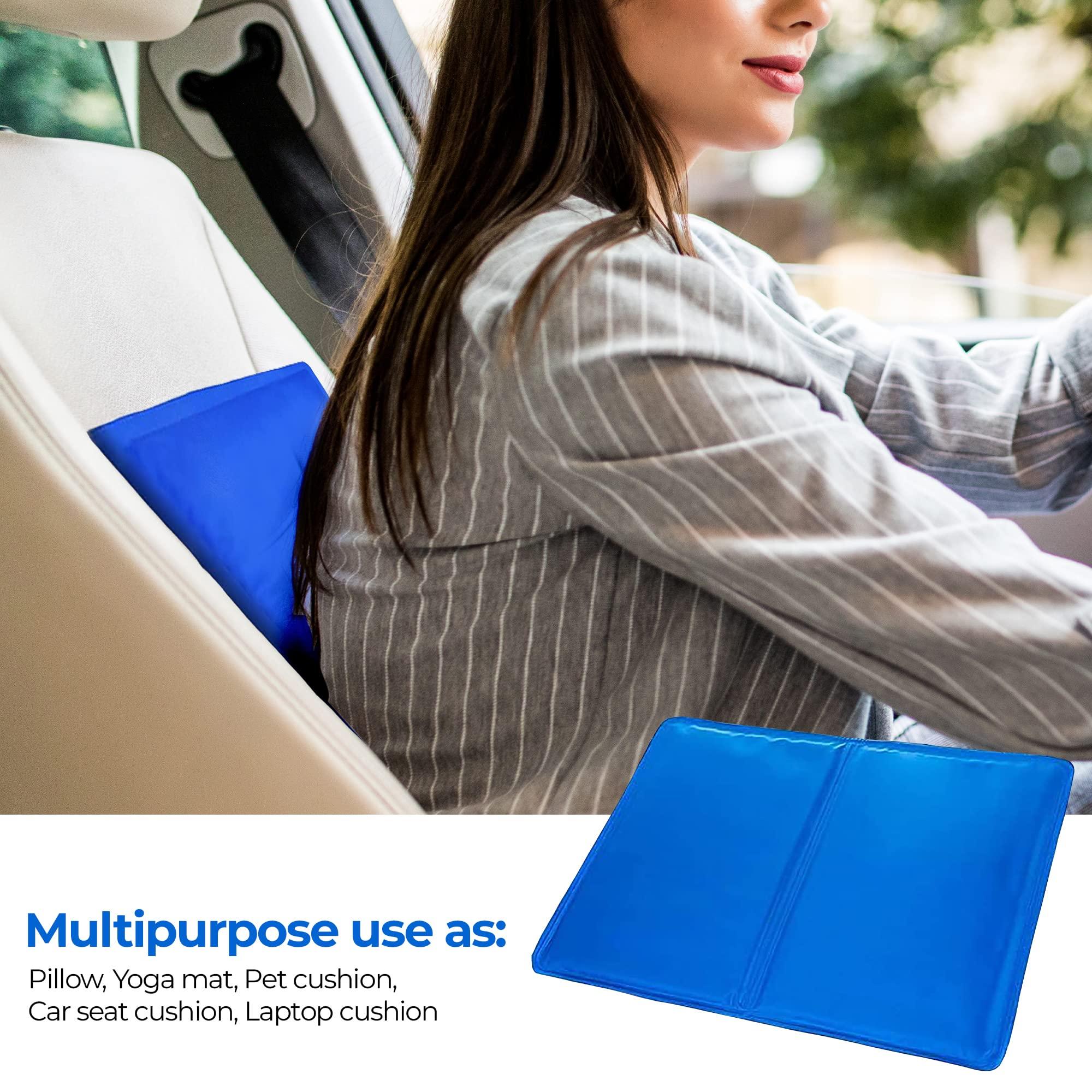 ShopHut ShopHut Cooling Pillow Pads with Magic Gel Cushion can be placed on Pillows, Mattress, Under feet, Car Seat for Headache, Fever, Night Sweats & Cool Pillows Sleeping [40 x 30 cm] (Pack of 1)