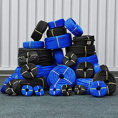 Net World Sports TITAN Poly Rope | Ultra Heavy Duty Polypropylene Outdoor Rope Increased Strength Cord | 4mm, 6mm, 8mm, 10mm, 12mm, 14mm, 16mm, 18mm, 20mm, 25mm Premium Grade (14mm Blue 50m Coil)
