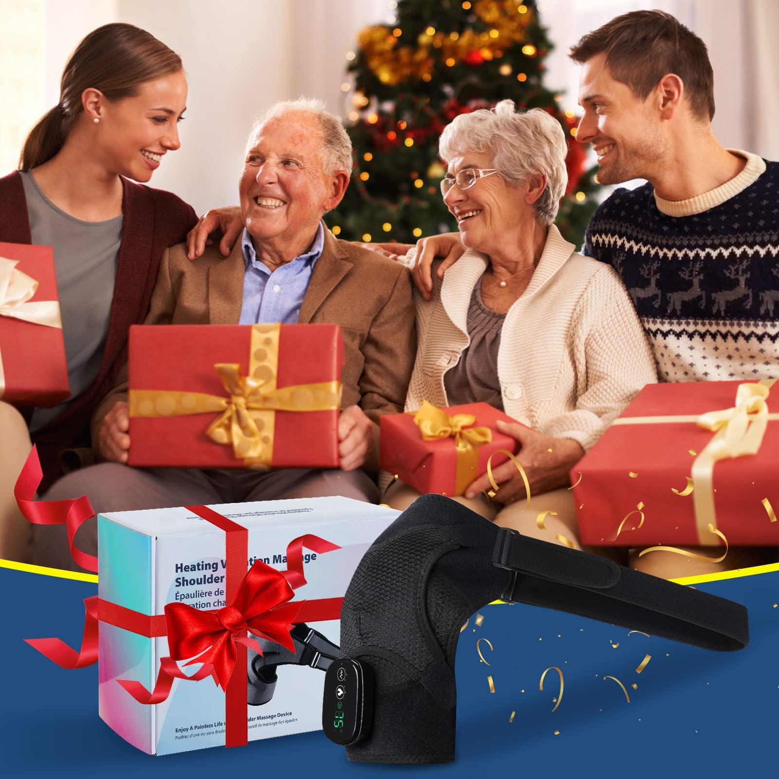 AFDEAL AFDEAL Heated Shoulder Wrap Brace Support with Vibration, Heating Electric Shoulder Wrap with Massage, 3 Modes Cordless Shoulder Pad for Men and Women, Fits for Left or Right Shoulder, Black