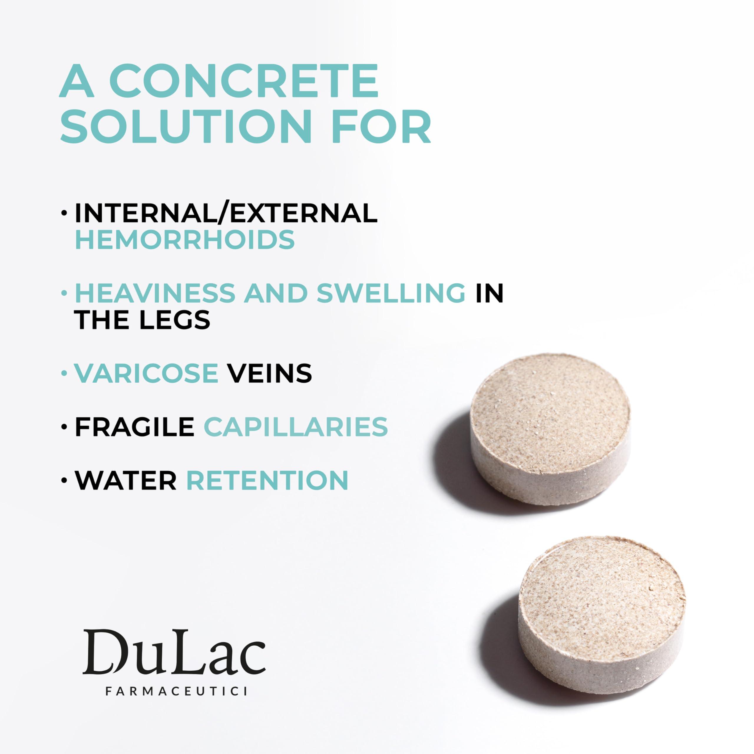 DULÀC FARMACEUTICI 1982 Dulc - Hemorrhoids and Piles Treatment, Diosmin Hesperidin Supplement Omniven 500 40 Tablets Enriched with Flavonoids Red Vine, Horse Chestnut and Butcher\'s Broom Complex