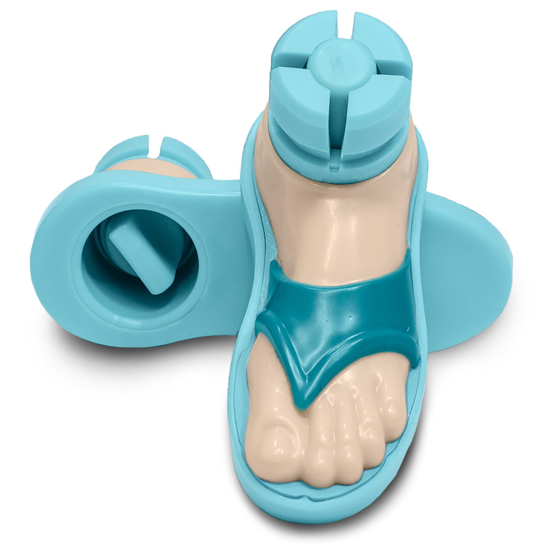 Top Glides New Beach Sandal Walker Ski Glides for 1" Walker Tubes - 1 Pair (Turquoise)