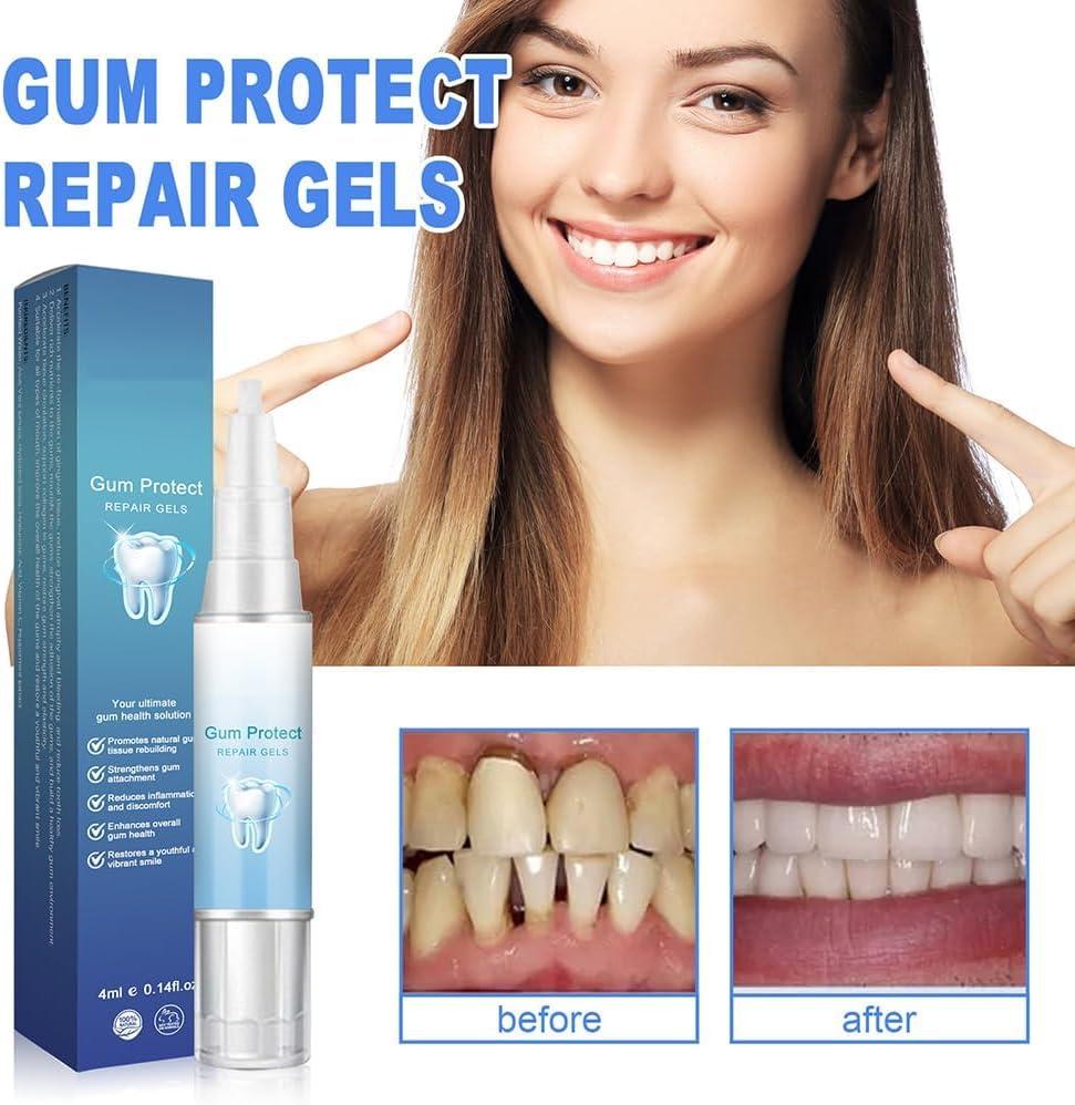 EasPowest Mullend Gum Repair Gel,Mullein Teeth Repair Gel,Qylen Gum Repair Gel, Teeth Whitening Essence Pen, Gum Shield Therapy Gel (5PCS)