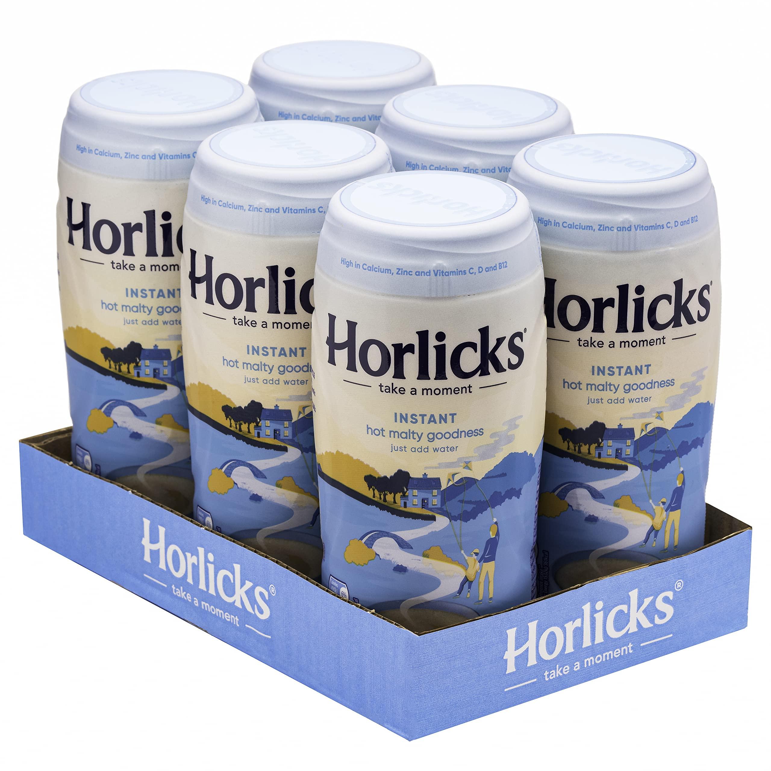 Horlicks Horlicks Instant Malted Milk 400g (Pack of 6) Just add water, Horlicks Instant Malted Milk Powder. High in Calcium, Zinc, Vitamin C, Vitamin D & Vitamin B12.