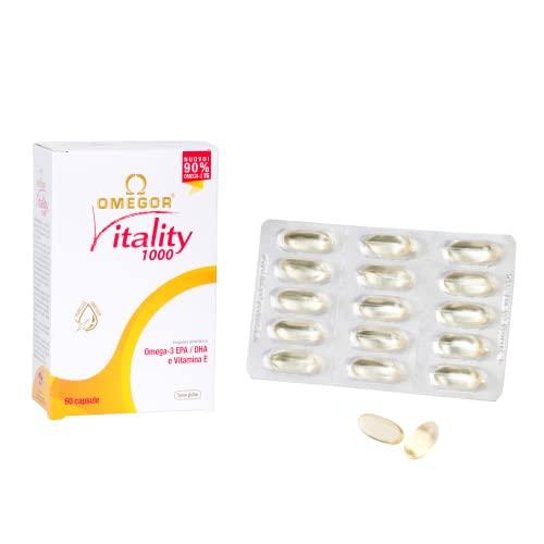 OMEGOR OMEGOR Vitality 1000-90 Capsules - Omega-3 with 800mg EPA/DHA per Capsule | The Only Omega-3 IFOS 5-Star Certified Since 2006 | 90% Omega-3 in rTG Form | High Dosage EPA and DHA