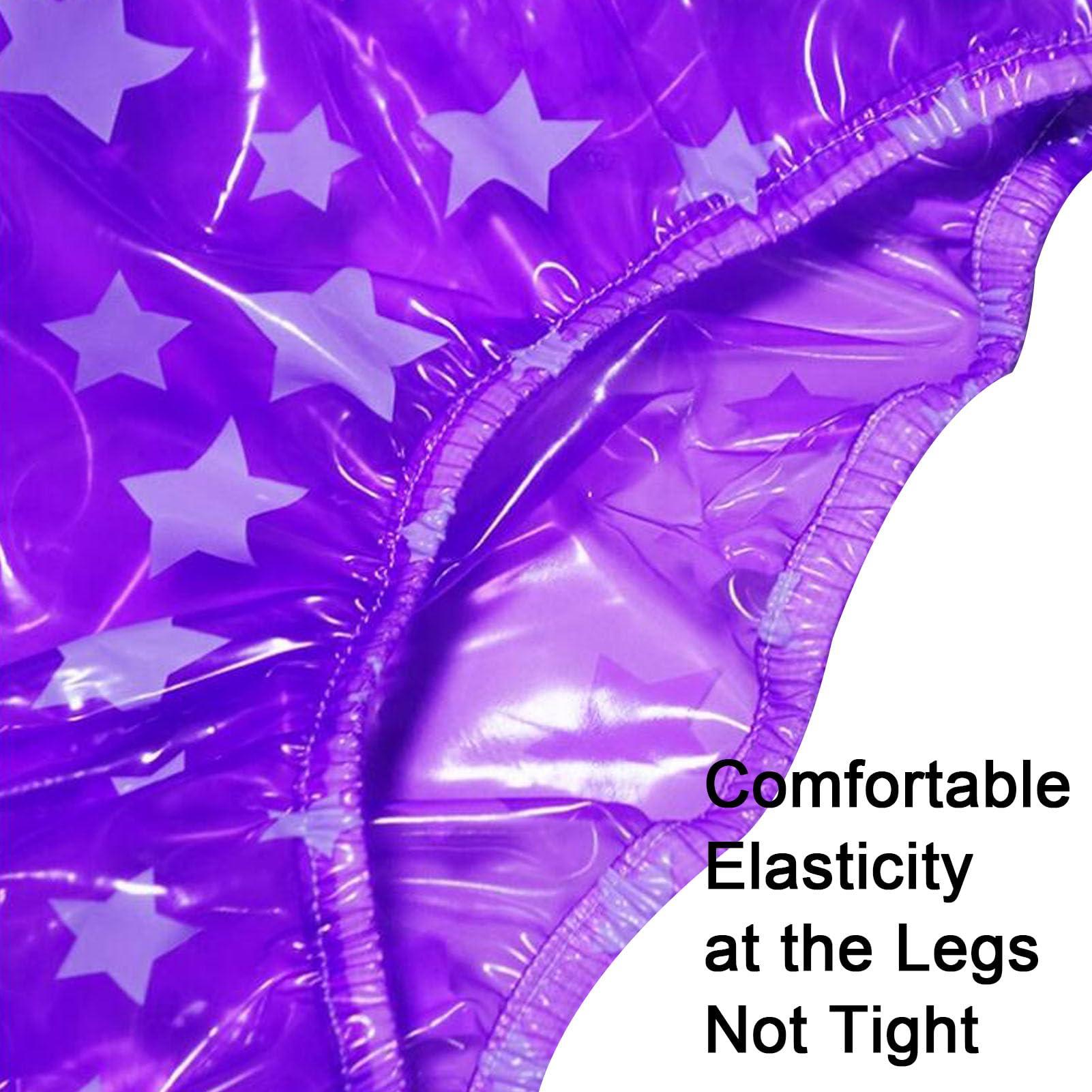 CSGTUO Adults Waterproof Incontinence Plastic Pants Noiseless Nappies Reusable Incontinence Pull-on Plastic Briefs Plastic Diaper Pants Cover,4XL,Blue