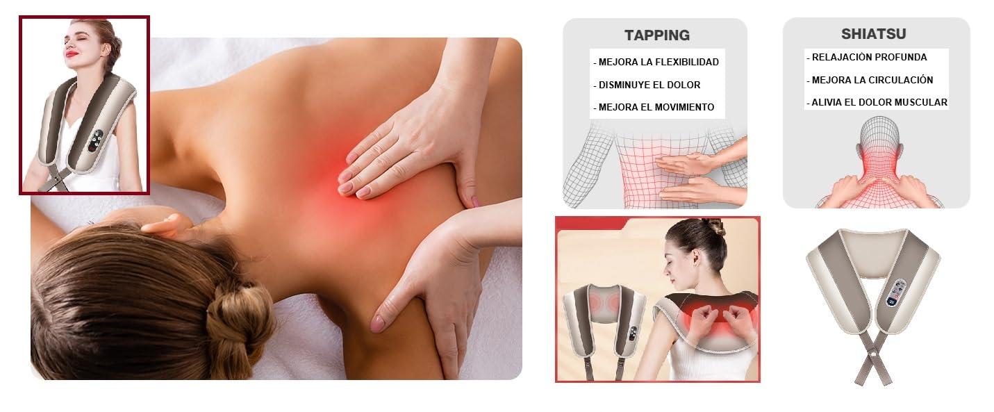 Genrico Genrico Cervical and Back Massager - Neck, Back and Shoulder Massager Leg Massager and Other Body Parts - Tapping Massager - Shiatsu - Pain Relief