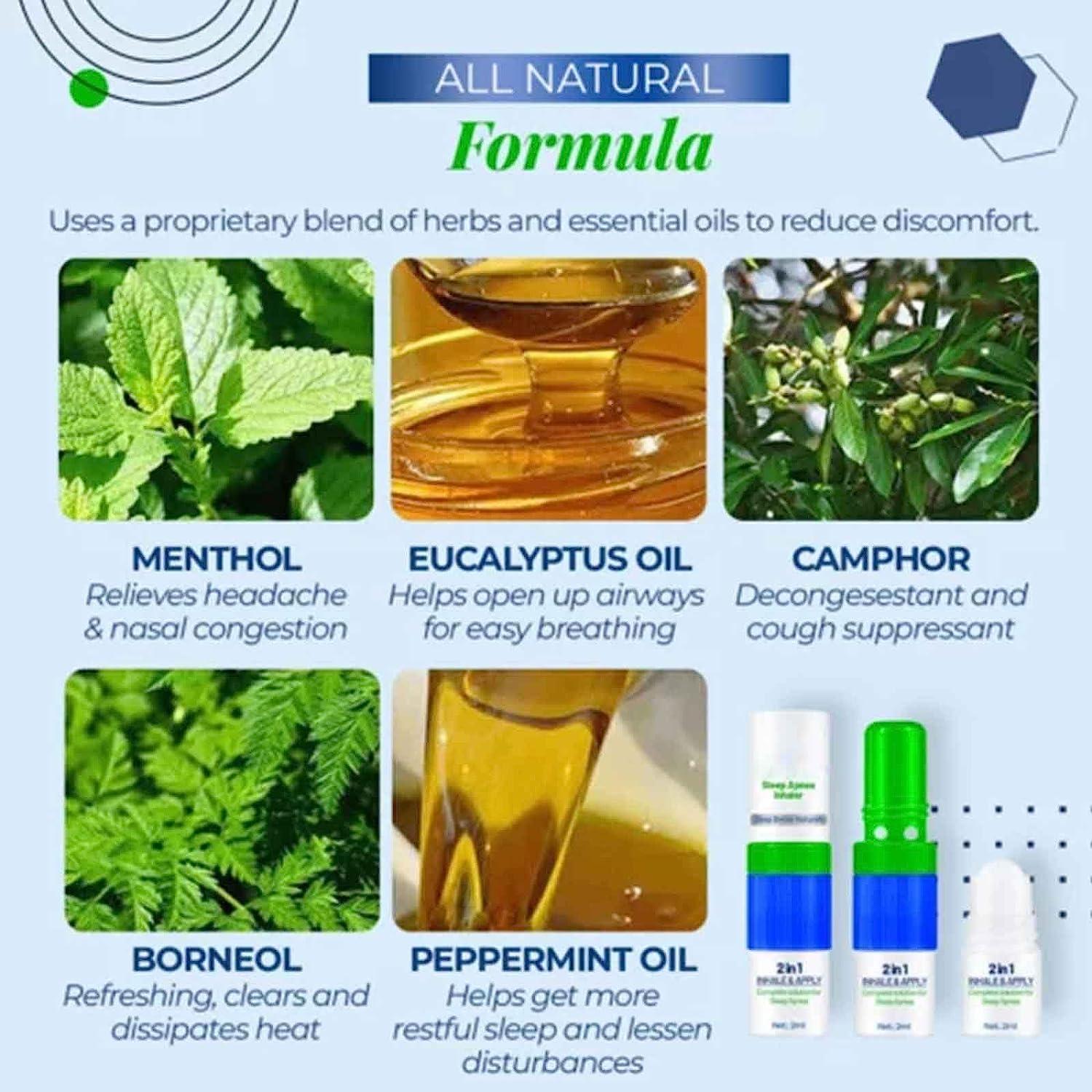 EasPowest Zakdavi Sleep Apnea Inhaler, Reduce Airway Obstruction And Improve Breathing (3 Pcs)