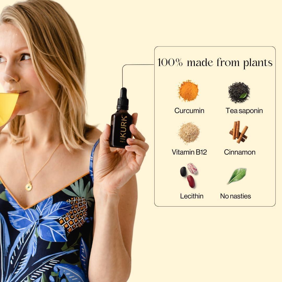 Kurk High Strength Liquid Curcumin Oil from Turmeric | Advanced Absorption Technology | 1000x More Absorbent Than Powders & Capsules | Naturally Reduce Inflammation. (Orange 30ml)