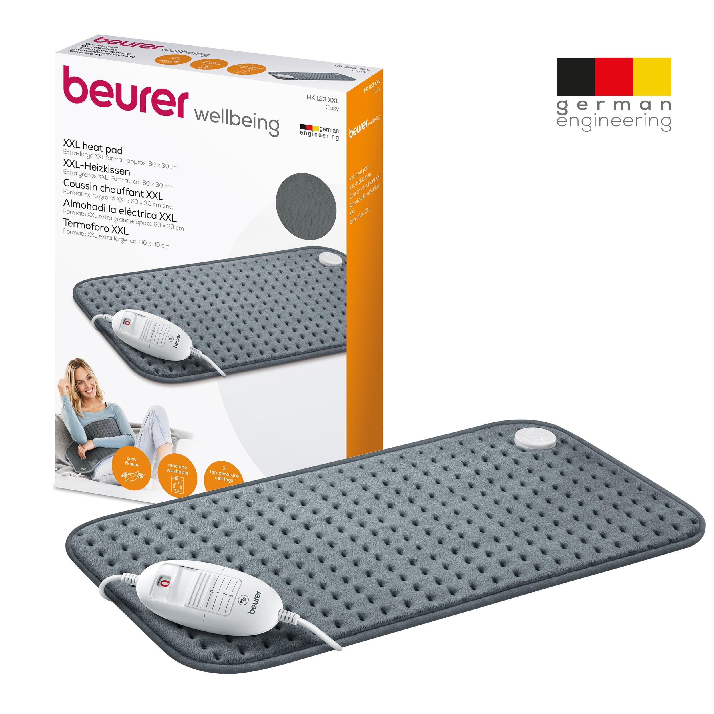 Beurer Beurer HK123 XXL Heat Pad, Longer Electric Pad For Even More Comforting Warmth And Relaxation, 3 Temperature Settings & Automatic Switch-Off, 60 x 30 cm