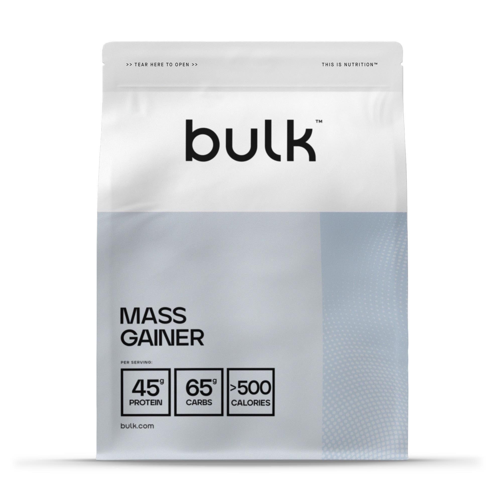 Bulk Bulk Mass Gainer, Protein Shake for Weight Gain, Chocolate Cookies, 1 kg, Packaging May Vary