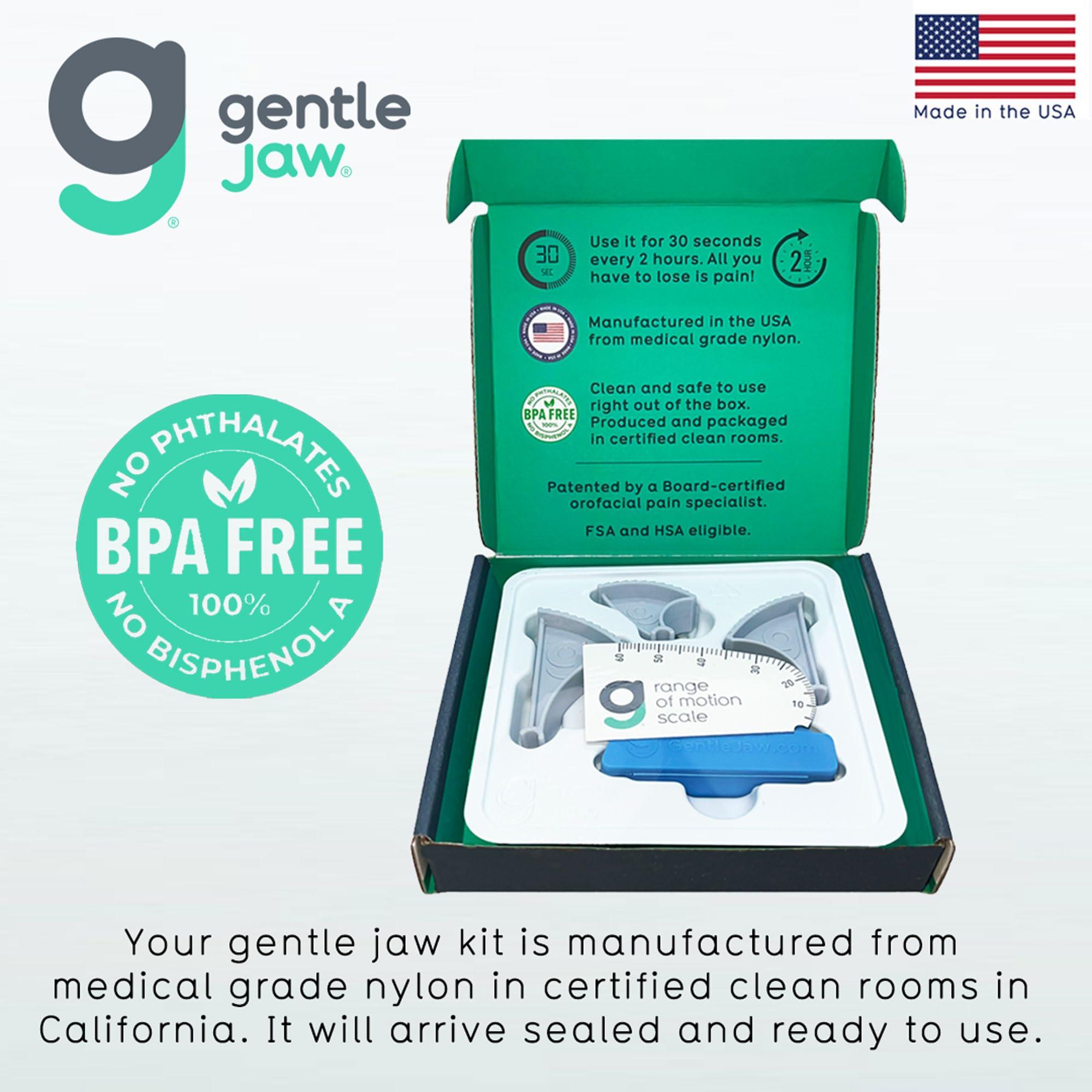 Gentle Jaw Pain Relief Device for TMJ, Grinding, Clenching, Headaches, Trismus & Bruxism Caused by Tight Jaw Muscles. Use Gentle Jaw for Passive Stretching to Relax Your Jaw Muscles; it is Yoga for The Jaw