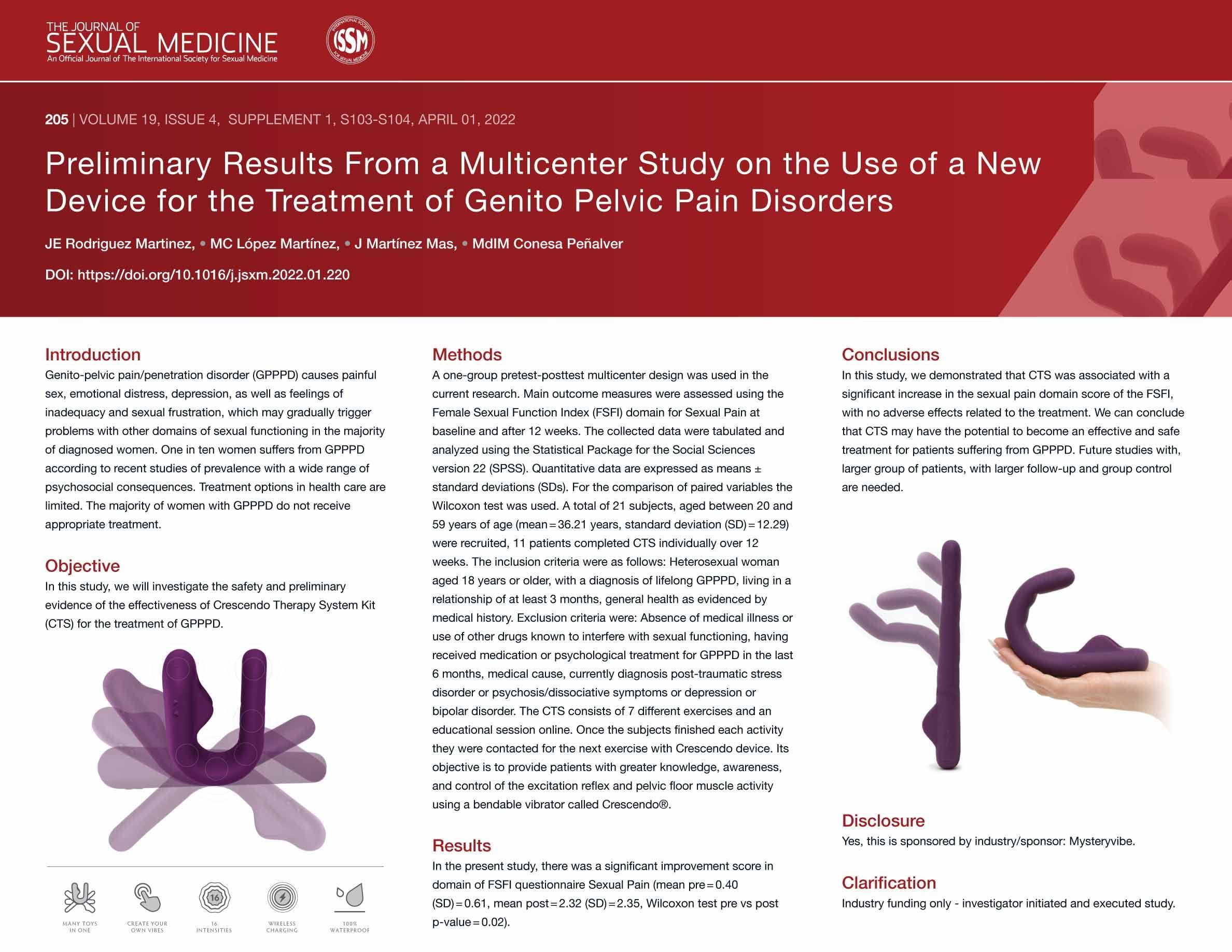 MysteryVibe Crescendo 2, Smart Vibrating Intimate Massager Award-Winning, Ultra-Bendable Vibrator for Pelvic Wellness, Muscle Relaxation&ComfortEnhance Sensation, Support Blood Flow,Promote Natural Lubrication