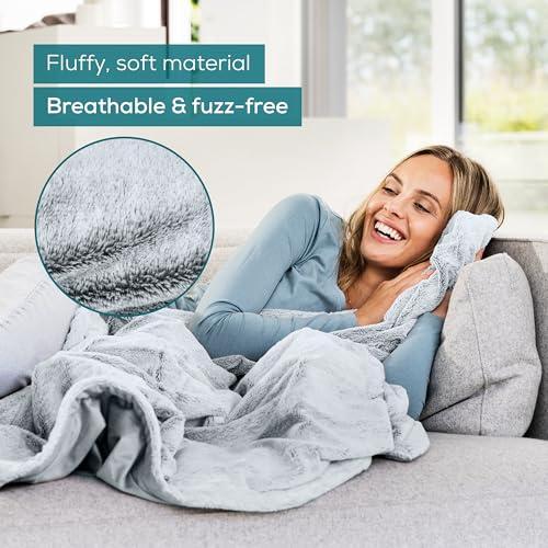 Beurer Beurer HD75 Nordic Grey Green Planet Electric Blanket, Heat Blanket Made from Recycled Material, Cuddly Soft, 6 Temperature Levels, Machine Washable, Automatic Shut-Off, 180 x 130 cm