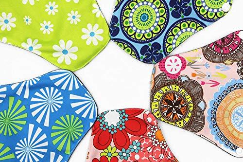 ZCOINS ZCOINS 10PCS Reusable Sanitary Towels Women Hygiene Sanitary Pads for Day and Medium Flow, Washable Bamboo Cloth (26 x 18cm)