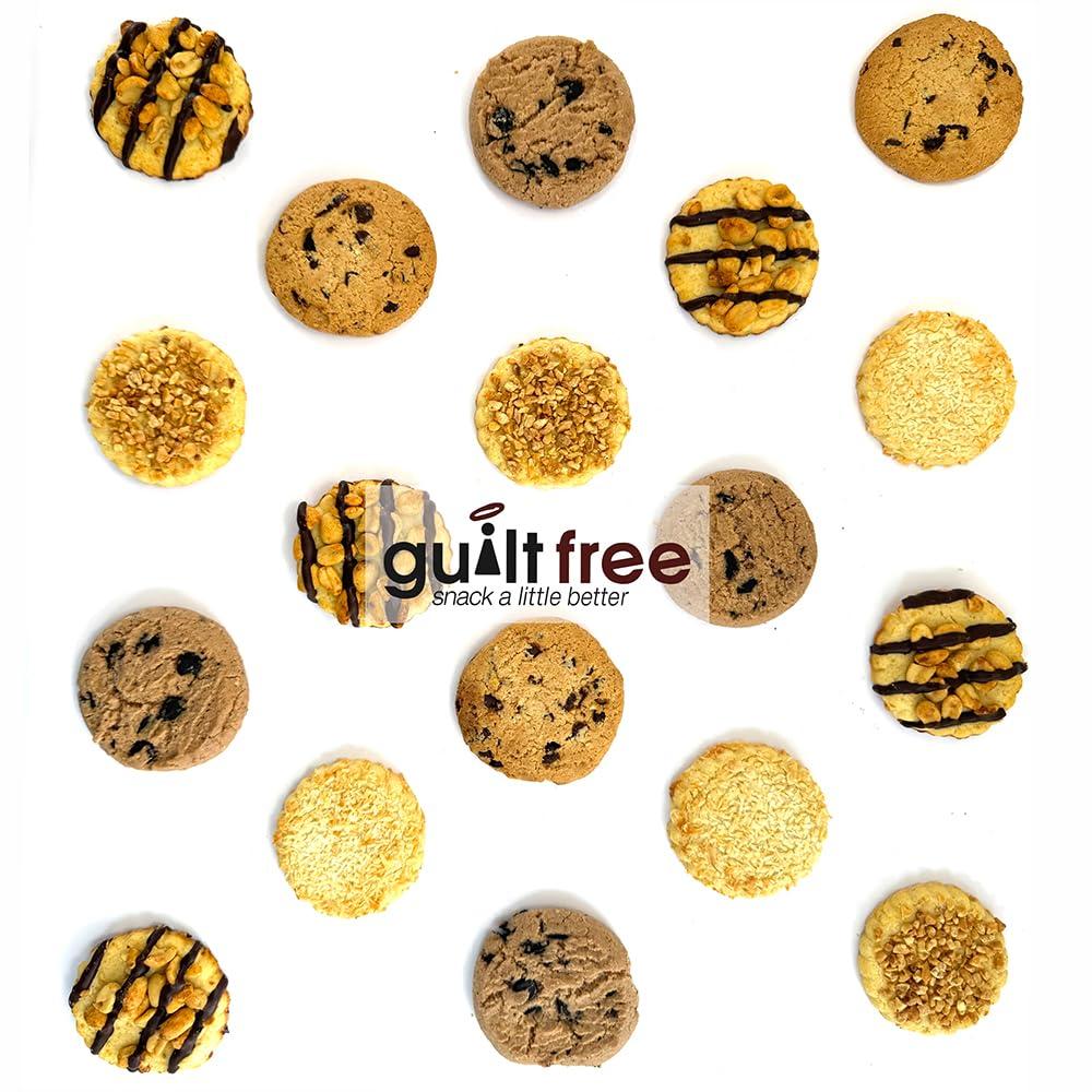guilt free GuiltFree Sugar Free Cookies 128g No Added Sugar Biscuits Sugar Free Cookie Biscuit Keto for Diabetic Friendly Gift Hamper Basket Box Collection (Cookies & Cream)