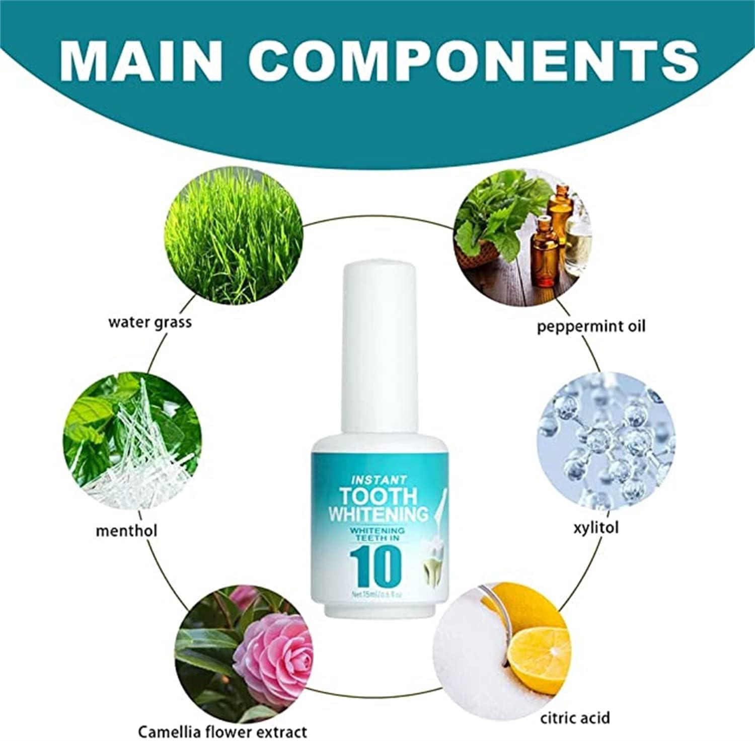 Doduiu Tooth Paint, Instant Teeth Whitening, Tooth Polish Uptight White,Whitening Tooth Paint, Teeth Whitening Essence,Teeth Whitening Paint Kit for Removing Tooth Stains, Regain Confident Smile (3Pcs)