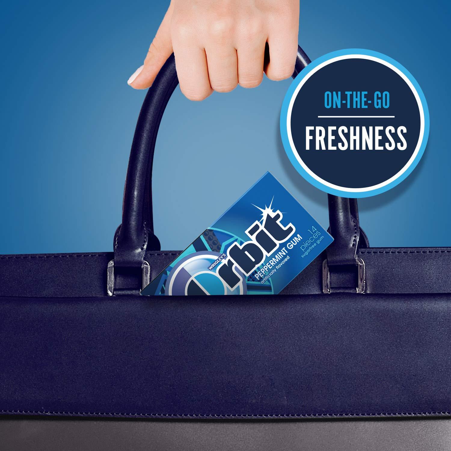 Orbit Wrigley\'s Orbit Gum, Peppermint, 14 count, (Pack of 12)