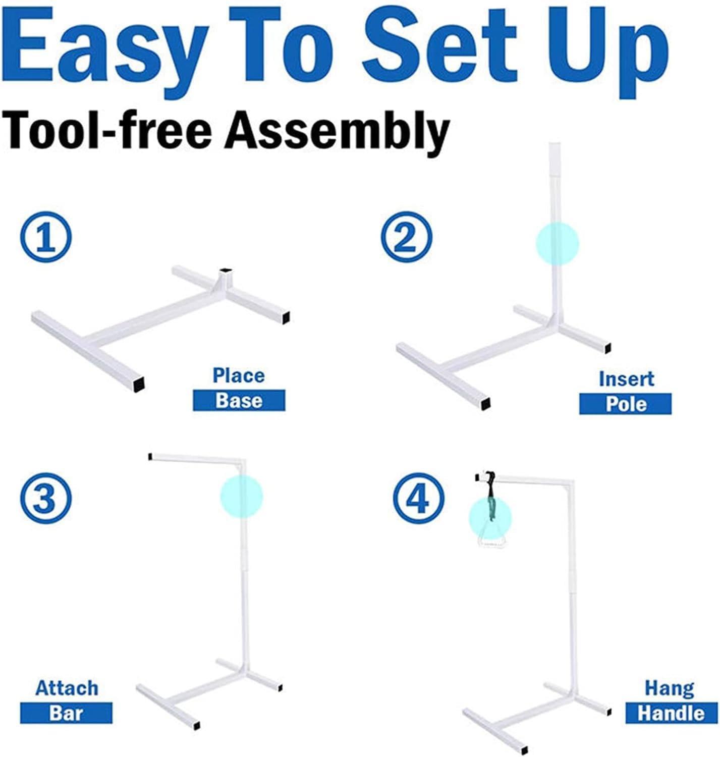 FreshCart Basics Bed Mobility Trapeze Bar for Elderly and Disabled Patients - Floor Stand Triangle Pull Up Bar for Hospital Beds - Adaptive Tool for Assisting Those with Mobility Issues in Bed