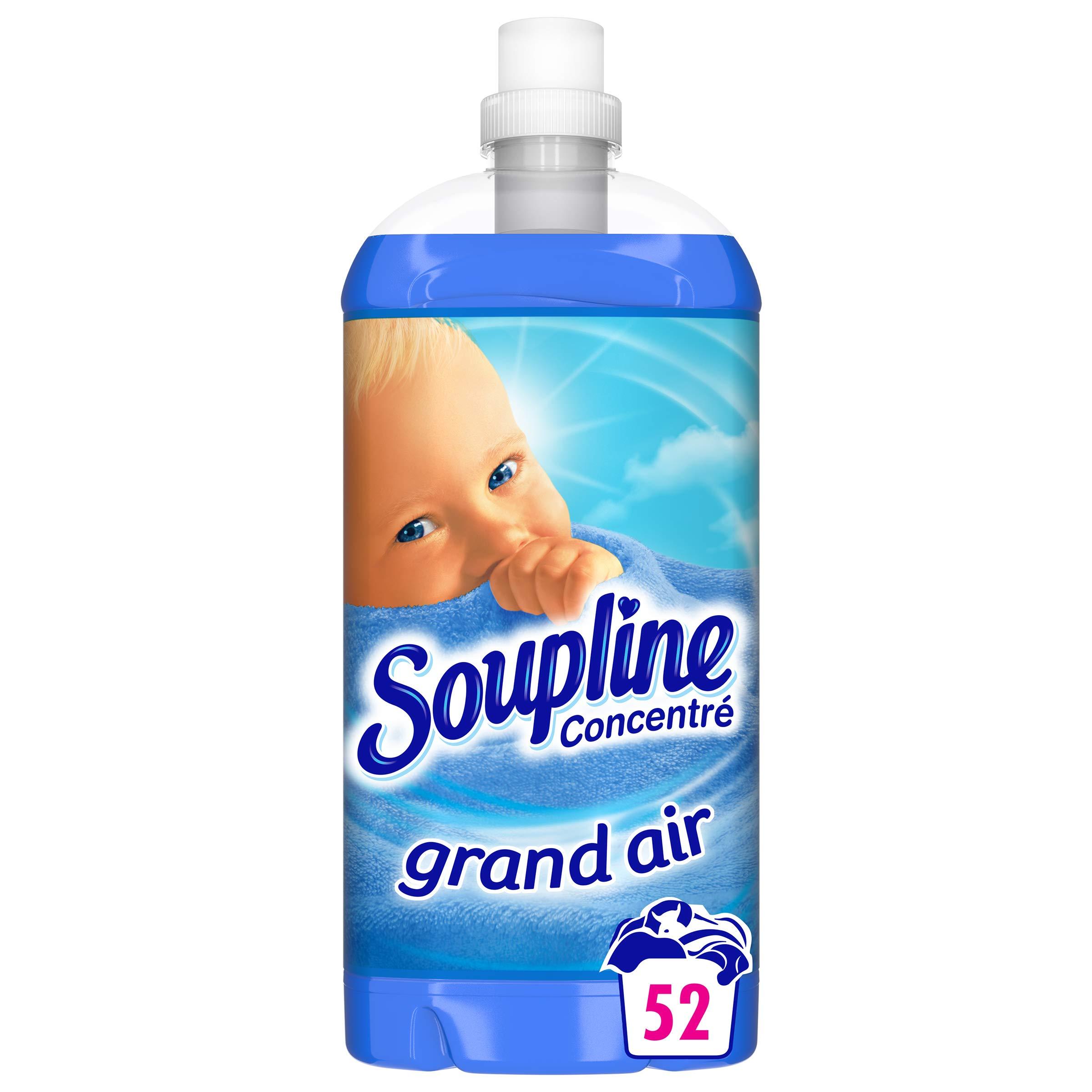 Soupline SOUPLINE - Concentrated Fabric Softener - Long Lasting Freshness - for Incredibly Soft Textiles - Easy Ironing - 1.3L = 52 Washes - Pack of 3