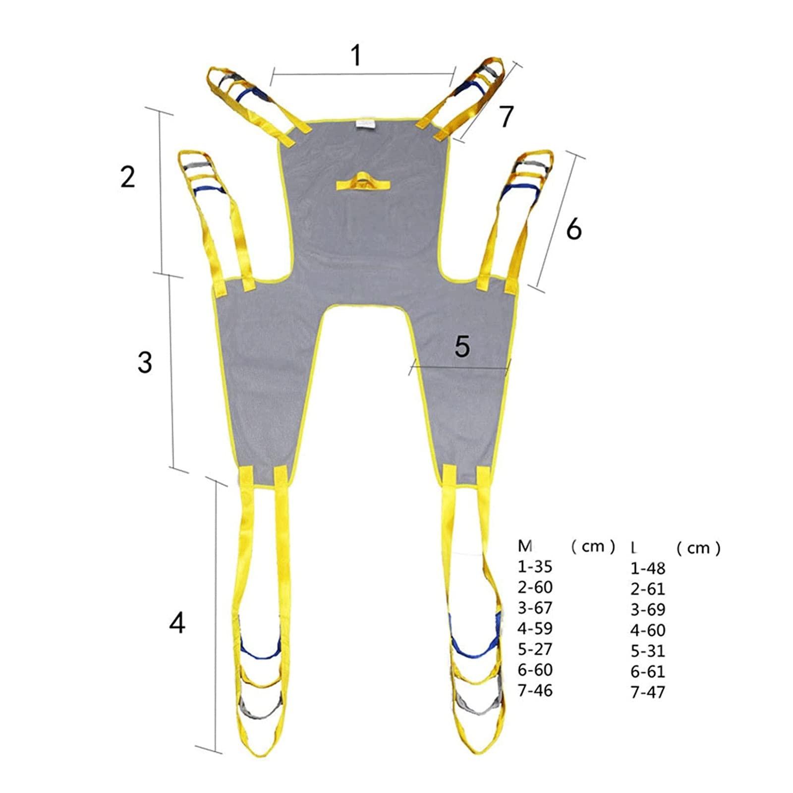 CQLXZ Toileting Patient Lift Sling With Head Support, Universal Mesh Bath Patient Lifting Hoist Sling Divided Leg Shower Sling For Hospitals Homes And Nursing Homes (Size : M)