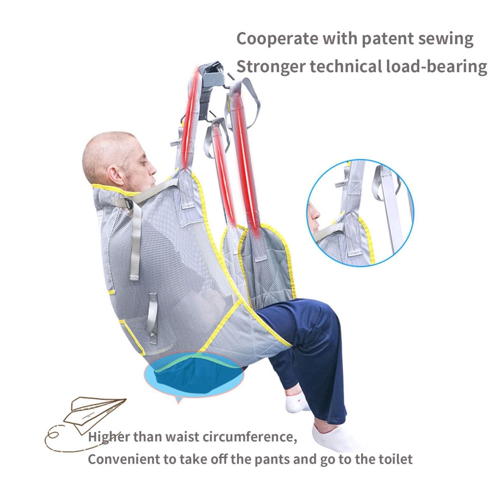 ZHAOSJ ZHAOSJ Divided Leg Shower Sling - Toileting Patient Lift Sling - Adjustable Waist Design - Heavy Duty Transfer Sling - Padded U-Sling - Load Bearing about 230Kg - for Elderly Handicapped Ouoy