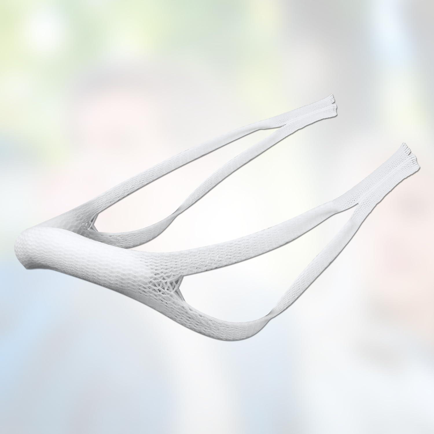 NQEUEPN 8pcs Elastic Nose Bandage, High Absorption External Nasal Sling Bandaid Dressing Holder Post Surgery with Loops Nose Bleed Stopper Breathable Bandage Strip After Nose Job (White)