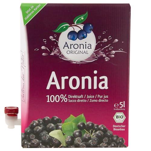 Aronia ORIGINAL Aronia ORIGINAL Organic Aronia Berry Juice Bag-in-Box 5 L | 100% Pure Aronia Fruit Juice, No Added Sugar, Not From Concentrate | Vegan, Organic, Non GMO Chokeberry (Aronia Berries)