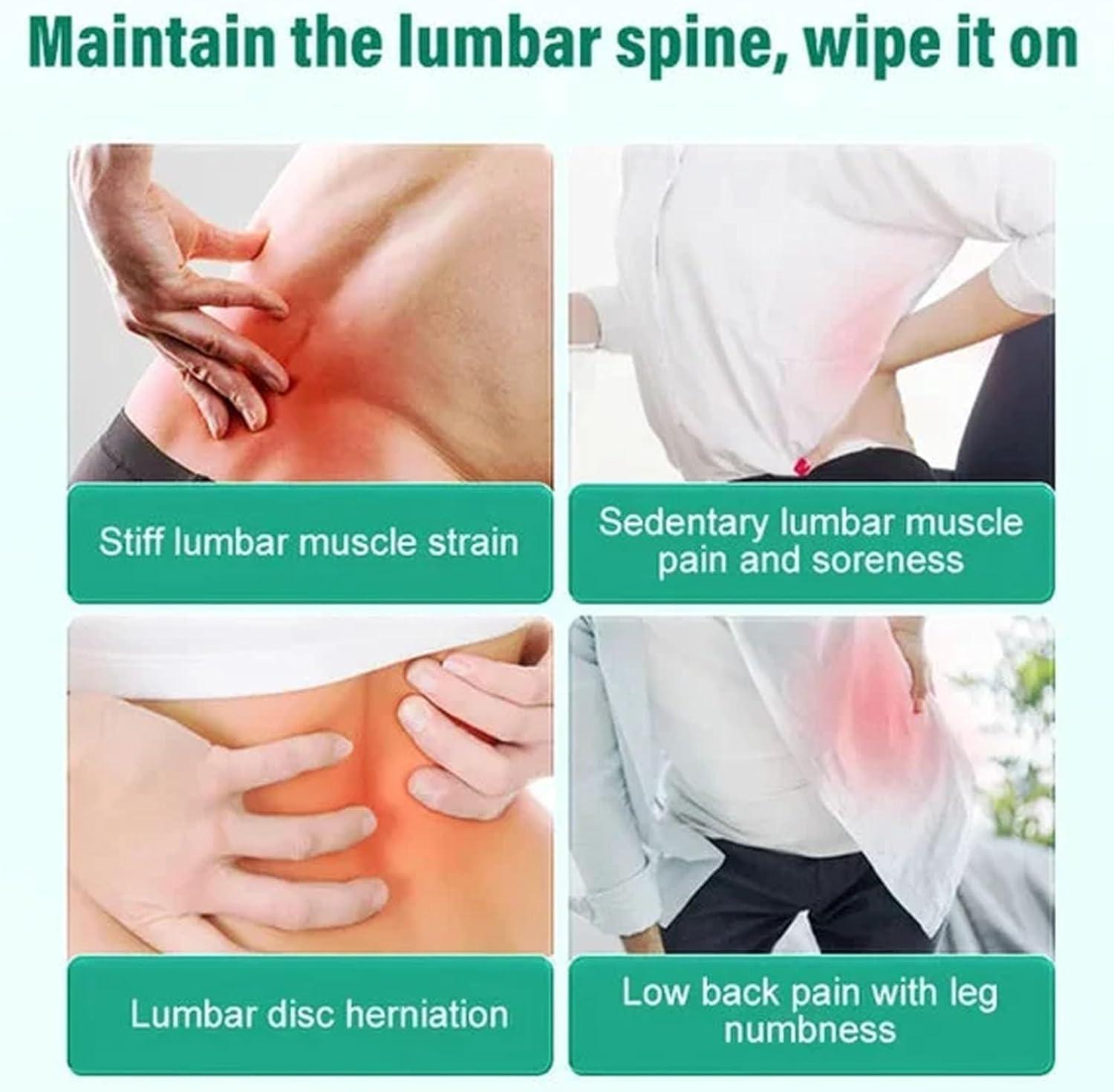 Soumiey Lumbar Type Cold Compress Gel, Lumbar Spine Cooling Gel, Natural Cooling Pain Relief Balm for Spinal Joint Shoulder Periarthritis Pai (1 Piece)