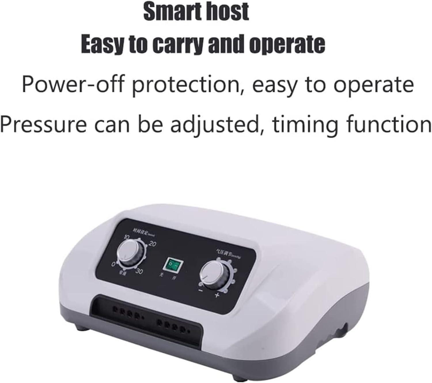 YUNYHAO 6 Chamber Lymph Drainage Leg Massager, Electric Leg Air Compression Massager For Circulation Of Arms Legs Waist, Wrapping Ankles And Calf Massage Machine For Pain Relaxation ( Color : Grey , Size : Ma