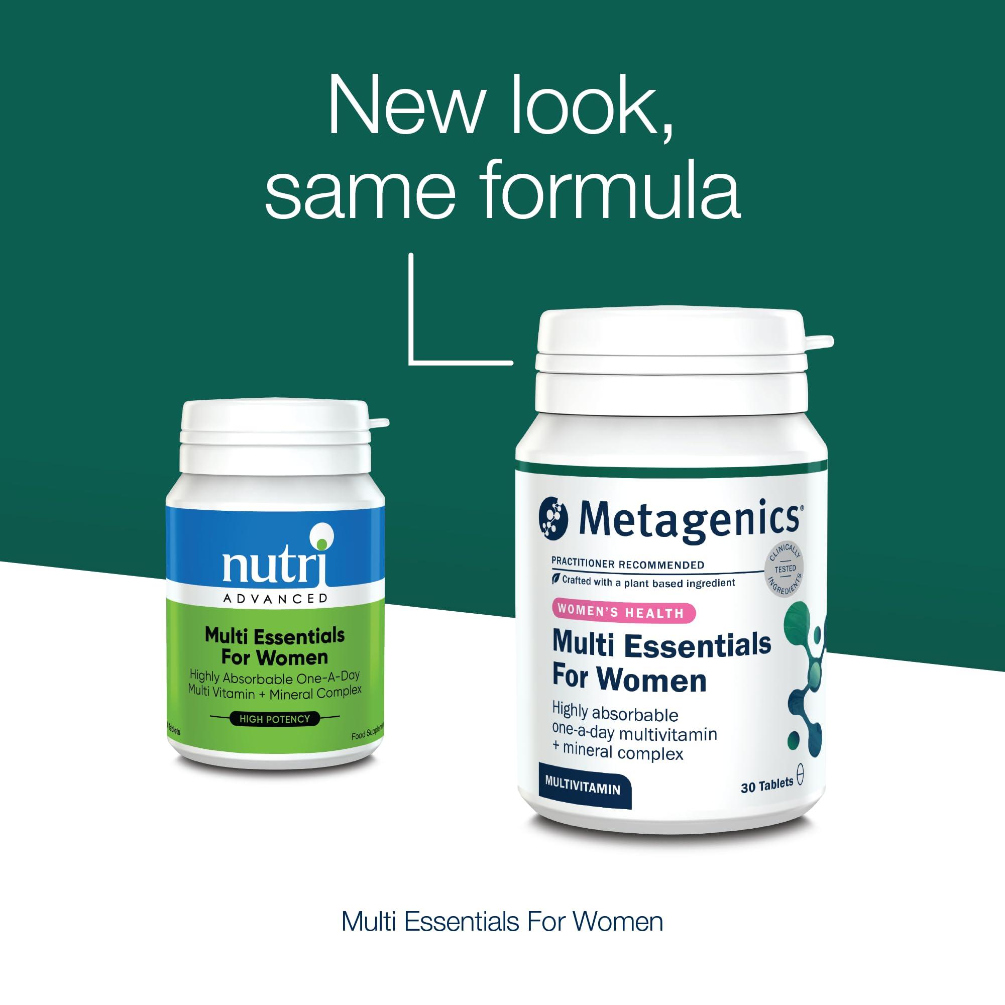 Metagenics Metagenics Multi Essentials for Women Multivitamin with Iron - 29 Vitamins & Minerals for Women - Vegetarian and Vegan - 30 Tablets