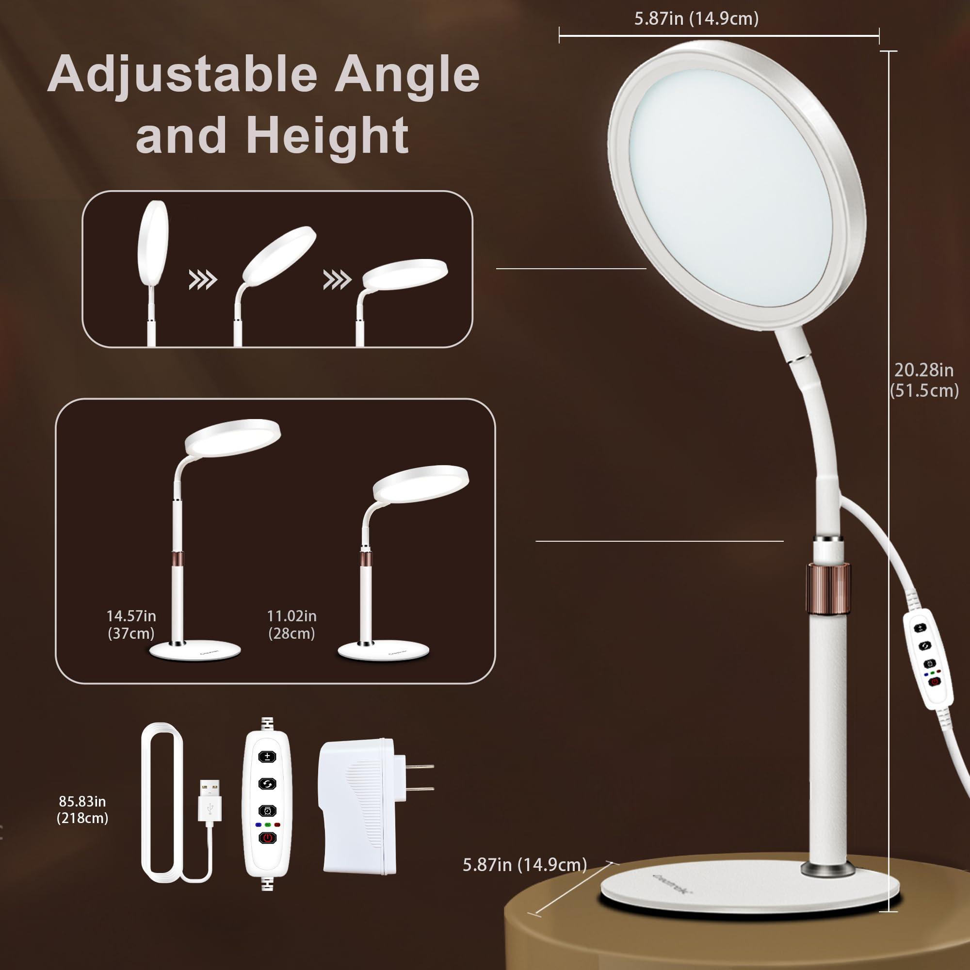 Relhafethy Relhafethy SAD Lamp, UV-Free 10,000 Lux Sad Light Therapy Lamp, 3 Colour Temperature & 9 Brightness & 3 Timer, Daylight Lamp for Home/Office Use