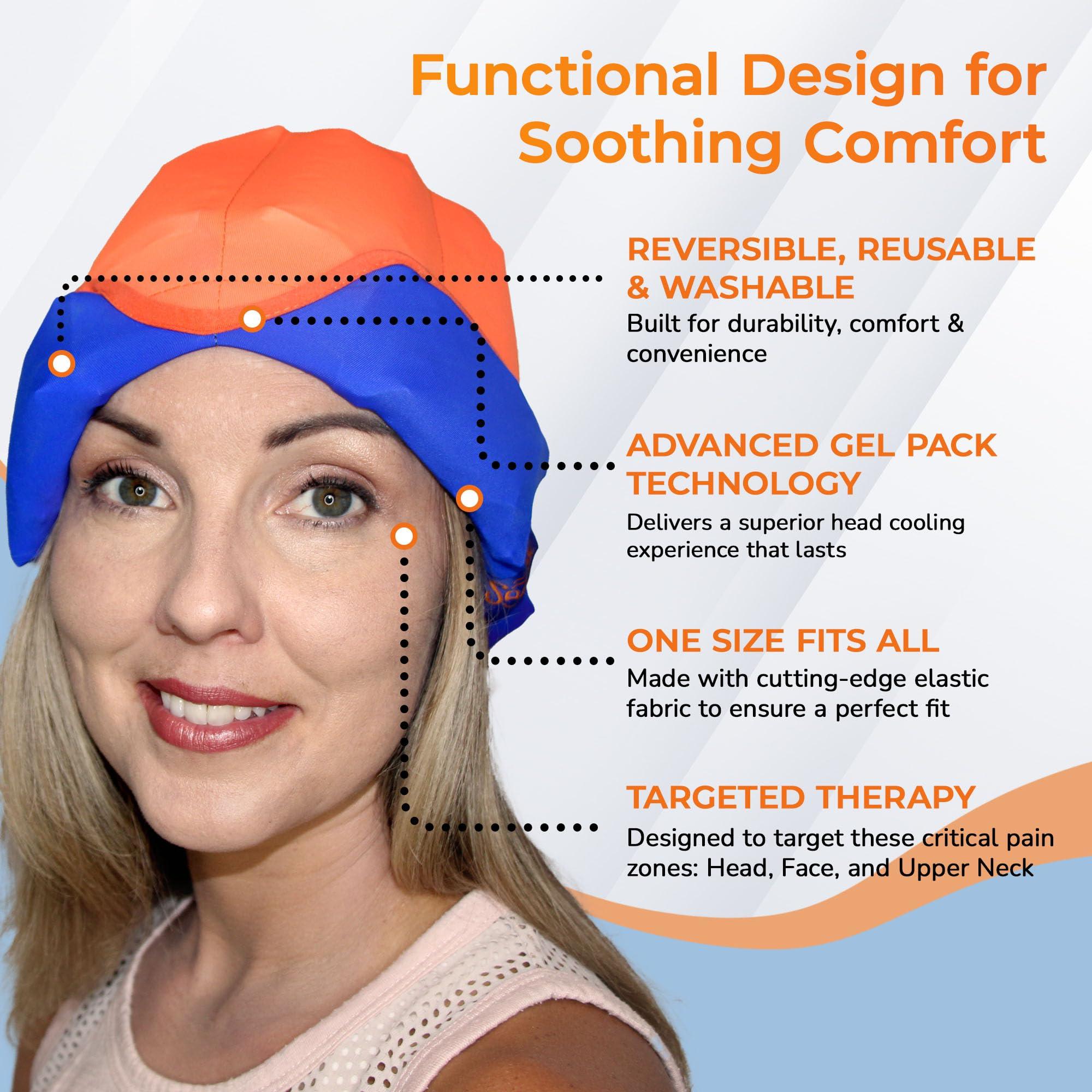 SOOTHIE THE SOOTHING HOODIE SOOTHIE Headache Relief Hat and Migraine Relief Cap. Ice Hat for Headaches & Puffy Eyes. Warm Therapy for Sinus & Stress Relief. Enjoy Our Improved Hat-33% More Soothing Gel Packs on Your Head!