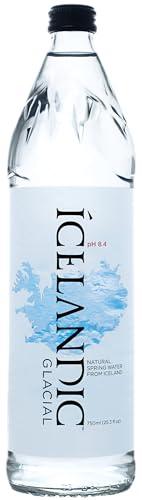 Icelandic Glacial Icelandic Glacial Premium Still Water 12 x 750ml Glass Bottles Alkaline/Low PH, Recycled Packaging, BPA Free, Carbon Neutral from Icelandic Spring. Low TDS and Mineral Content.